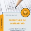 Apostila Auxiliar de Consultório Odontológico ESF Prefeitura de Lambari MG 2026
