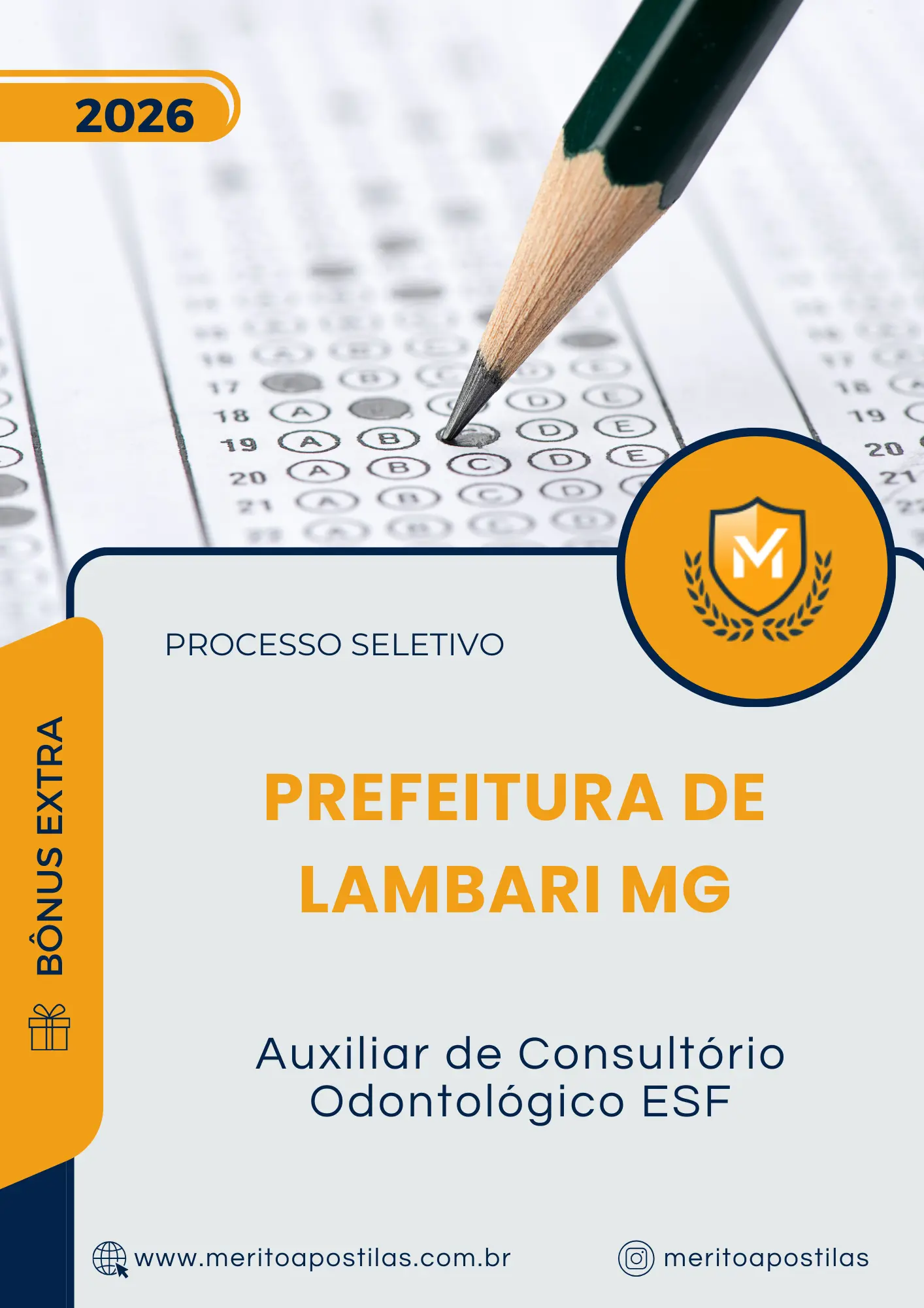 Apostila Auxiliar de Consultório Odontológico ESF Prefeitura de Lambari MG 2026
