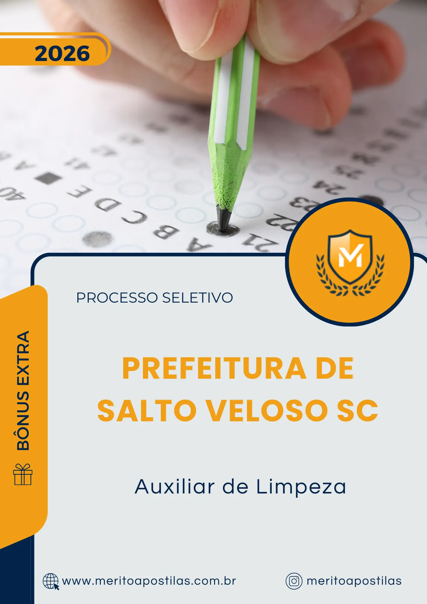 Apostila Auxiliar de Limpeza Prefeitura de Salto Veloso SC 2026