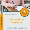 Apostila Auxiliar de Serviços Gerais Prefeitura de São José do Herval RS 2026