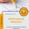 Apostila Auxiliar de Serviços Gerais Feminino Prefeitura de Imaruí SC 2026