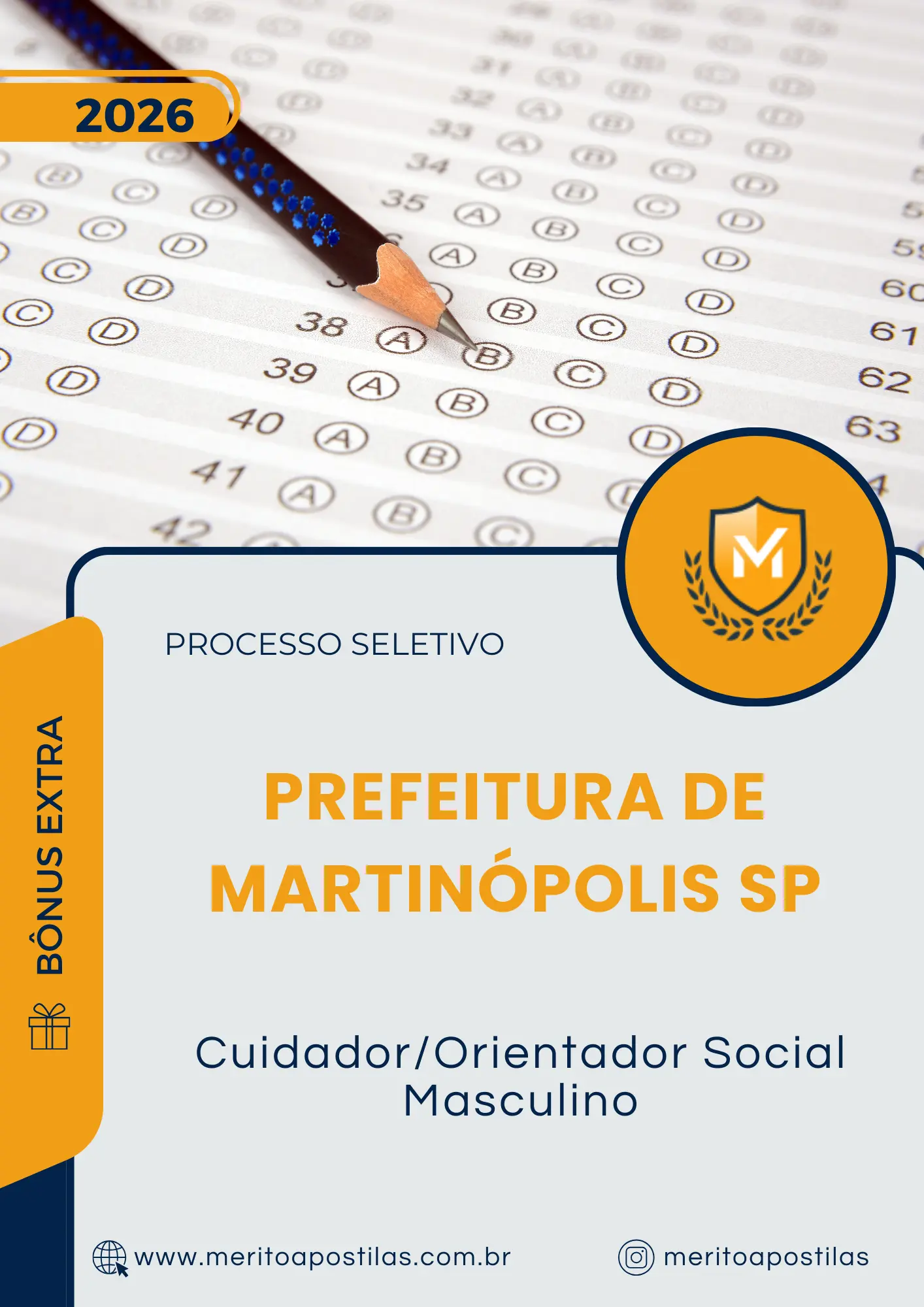 Apostila Cuidador Orientador Social Masculino Prefeitura de Martinópolis SP 2026