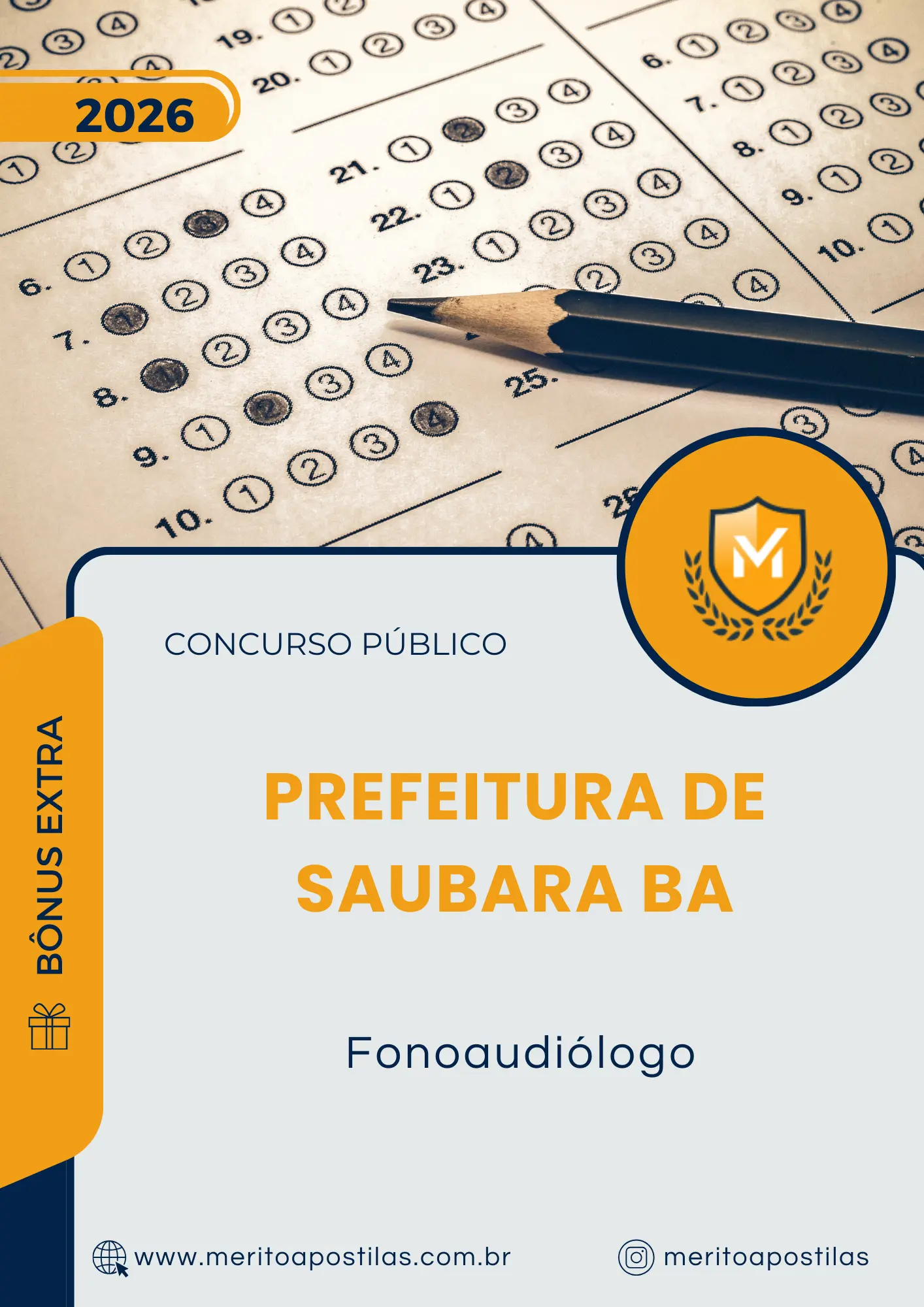 Apostila Fonoaudiólogo Prefeitura de Saubara BA 2026