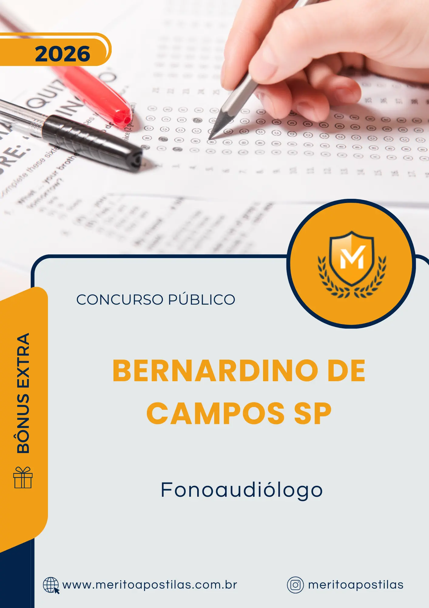 Apostila Fonoaudiólogo Prefeitura de Bernardino de Campos SP 2026