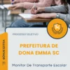 Apostila Monitor De Transporte Escolar Prefeitura de Dona Emma SC 2026