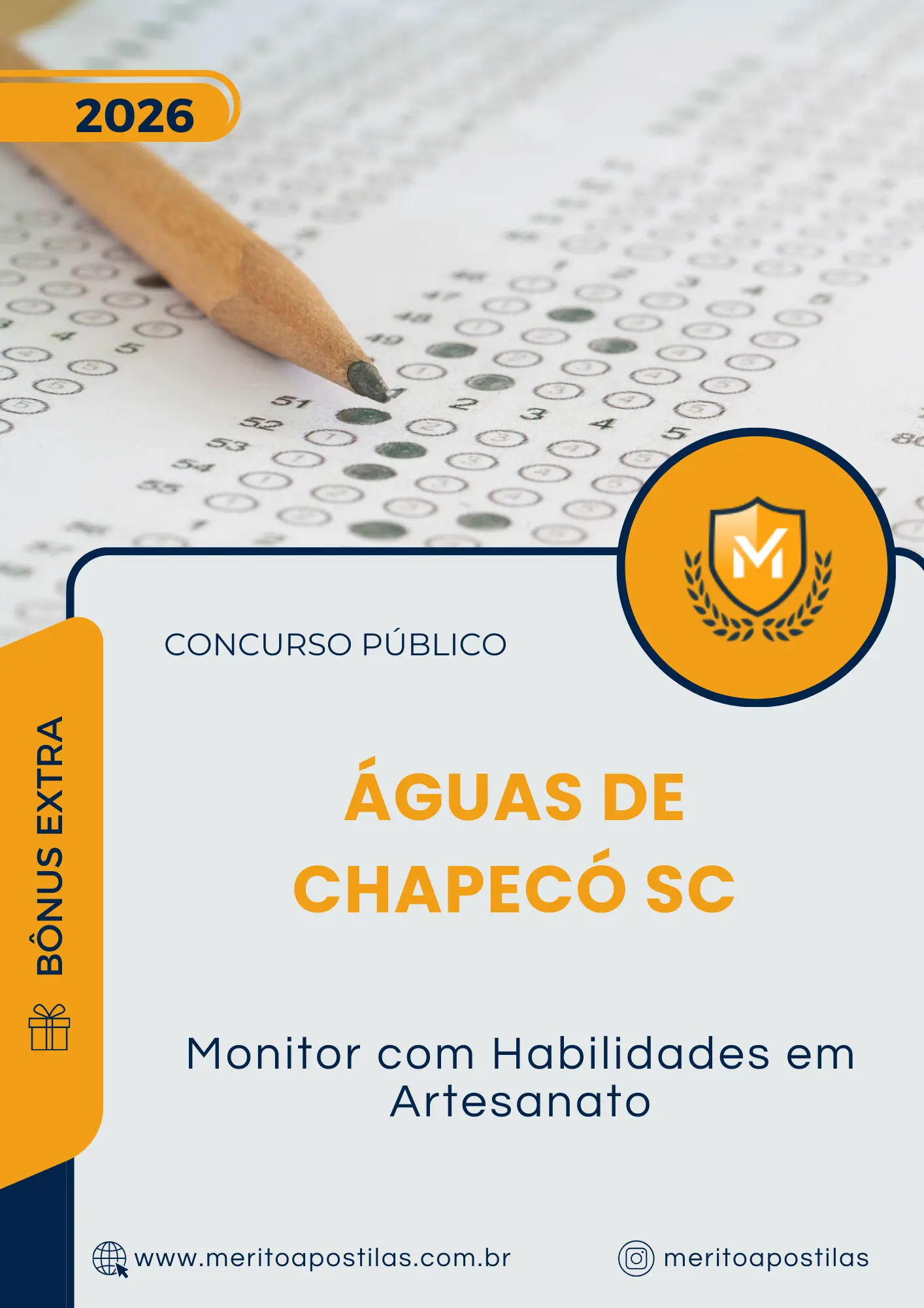Apostila Monitor com Habilidades em Artesanato Prefeitura de Águas de Chapecó SC 2026