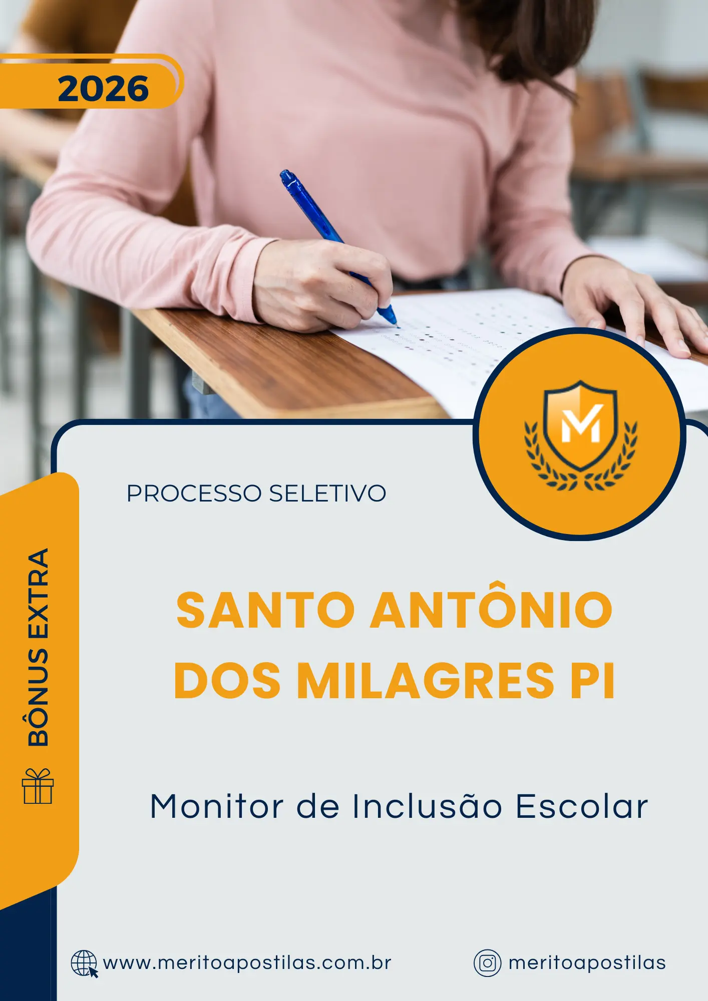 Apostila Monitor de Inclusão Escolar Prefeitura de Santo Antônio dos Milagres PI 2026