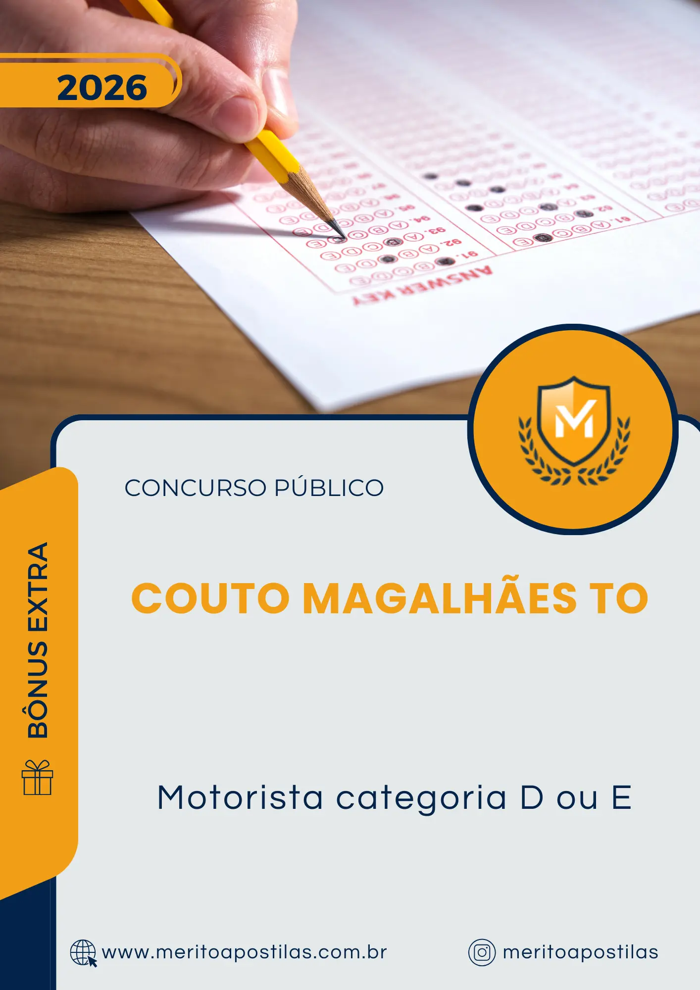 Apostila Motorista categoria D ou E Prefeitura de Couto Magalhães TO 2026