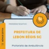 Apostila Motorista de Ambulância Prefeitura de Lebon Régis SC 2026