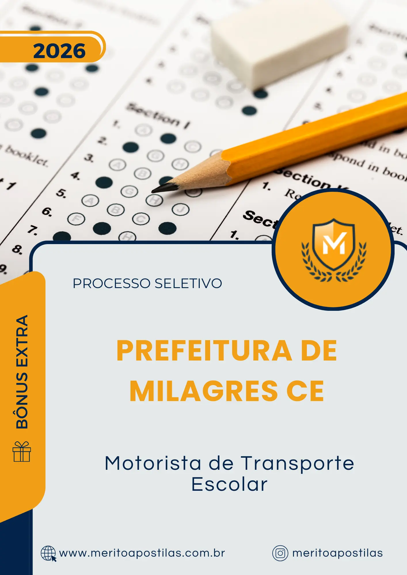 Apostila Motorista de Transporte Escolar Prefeitura de Milagres CE 2026