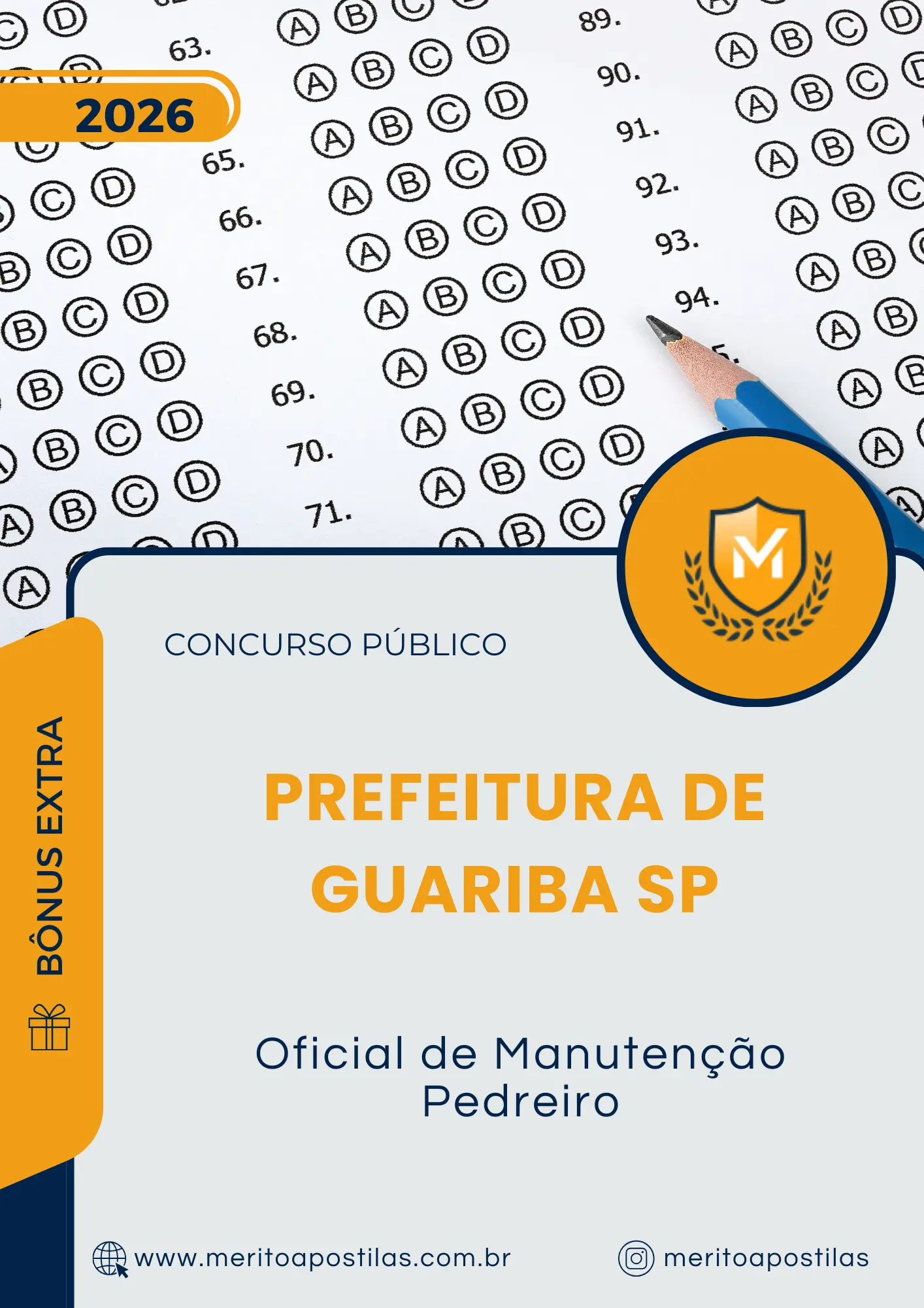 Apostila Oficial de Manutenção Pedreiro Prefeitura de Guariba SP 2026
