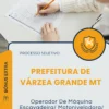 Apostila Operador De Máquina Escavadeira Motoniveladora Pá Carregadeira Prefeitura de Várzea Grande MT 2026
