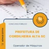 Apostila Operador de Máquinas Prefeitura de Cordilheira Alta SC 2026
