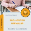 Apostila Operário Especializado Prefeitura de São José do Herval RS 2026