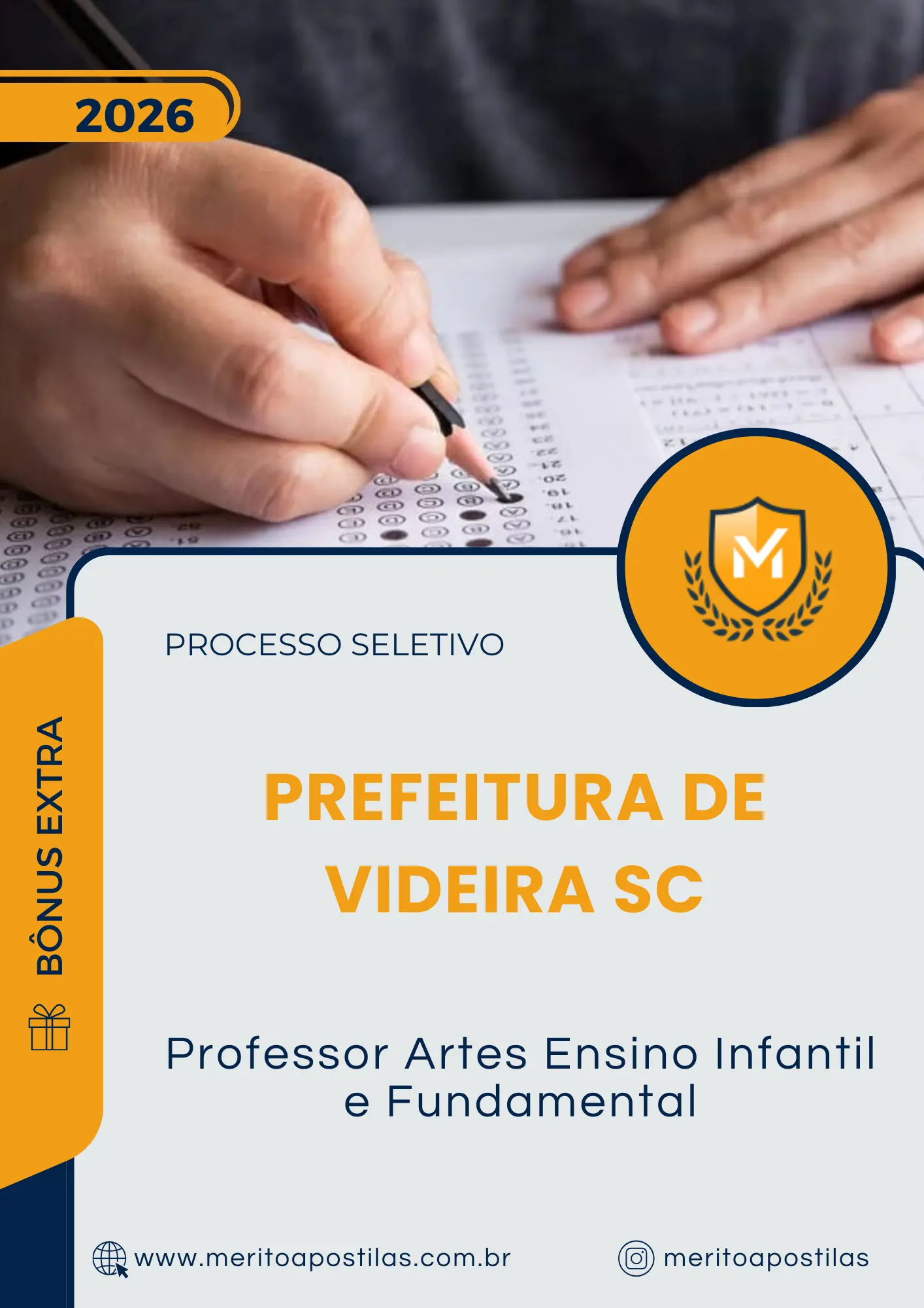 Apostila Professor Artes Ensino Infantil e Fundamental Prefeitura de Videira SC 2026