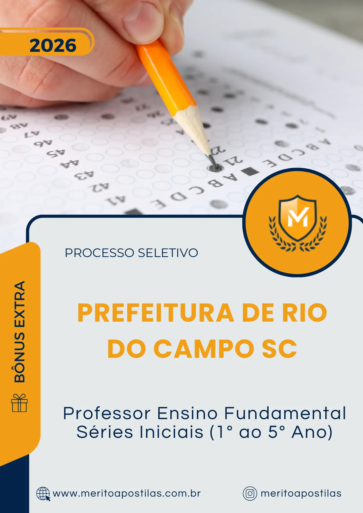 Apostila Professor Ensino Fundamental Séries Iniciais 1° ao 5° Ano Prefeitura de Rio do Campo SC 2026