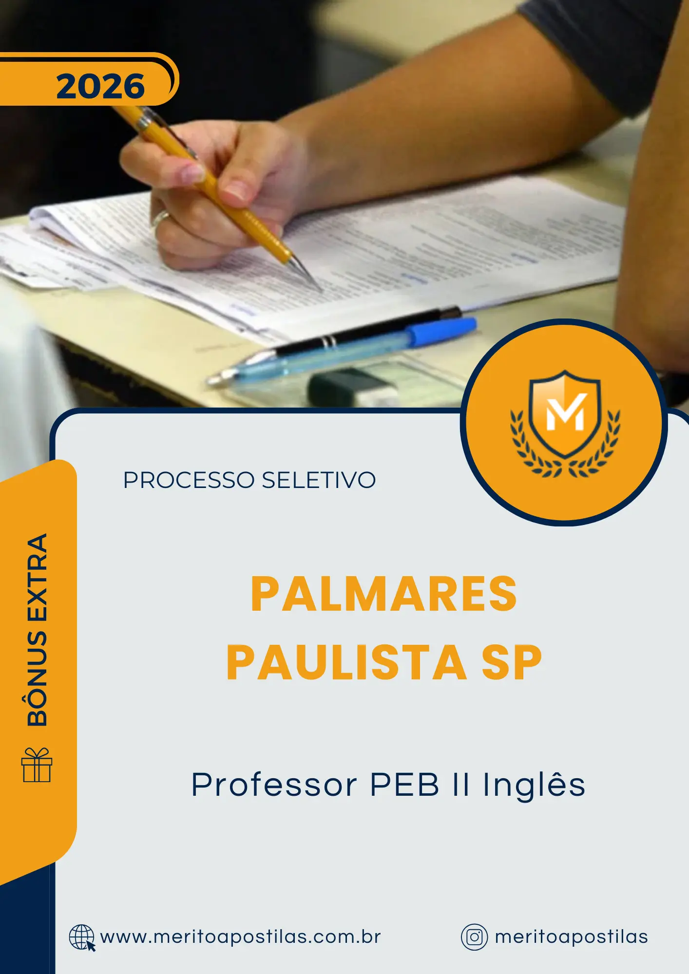 Apostila Professor PEB II Inglês Prefeitura de Palmares Paulista SP 2026