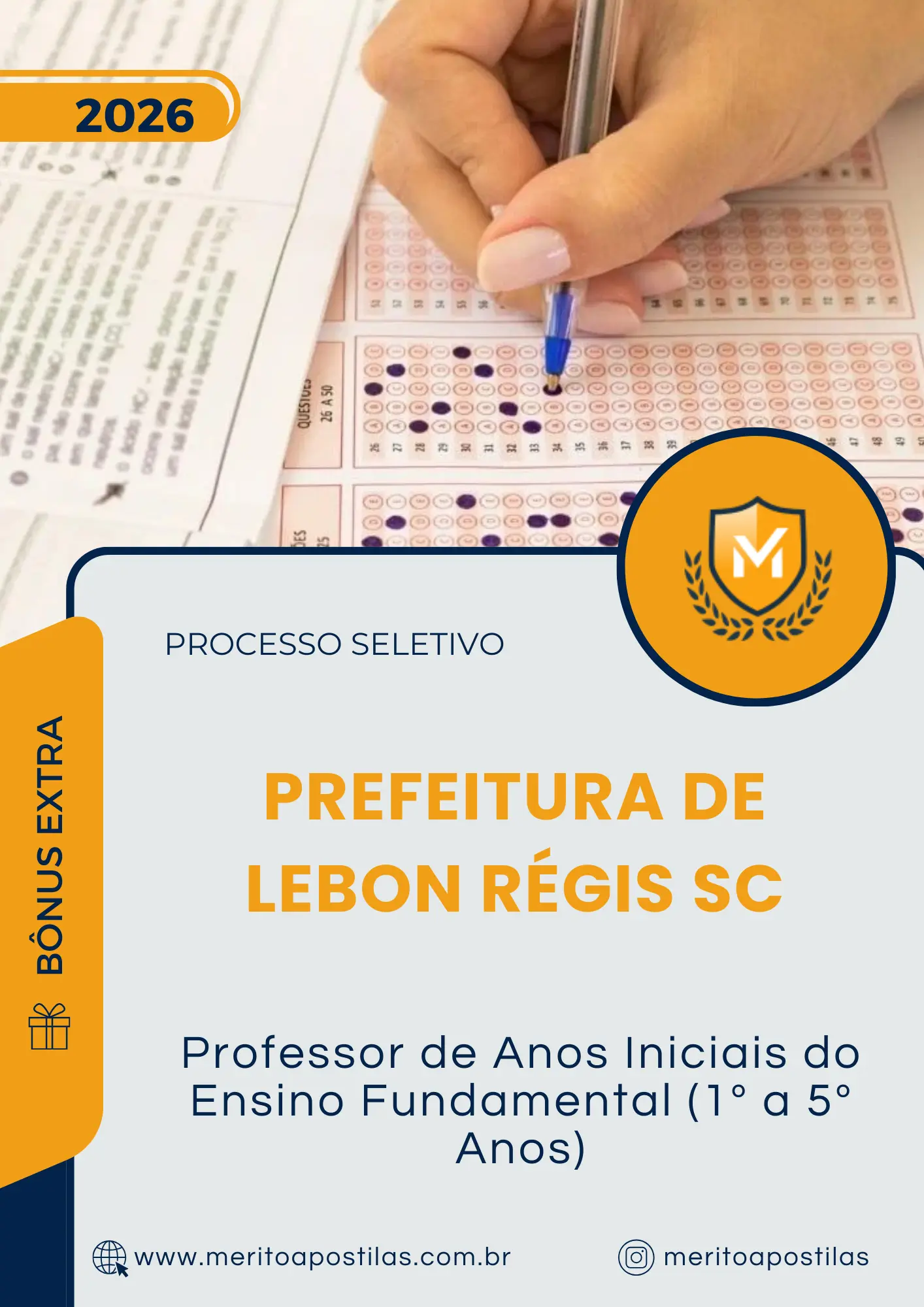 Apostila Professor de Anos Iniciais do Ensino Fundamental 1 a 5 Anos Prefeitura de Lebon Régis SC 2026