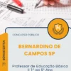 Apostila Professor de Educação Básica II 1 ao 5 Ano Prefeitura de Bernardino de Campos SP 2026