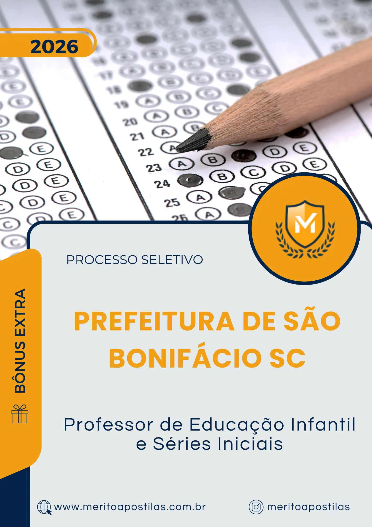Apostila Professor de Educação Infantil e Séries Iniciais Prefeitura de São Bonifácio SC 2026