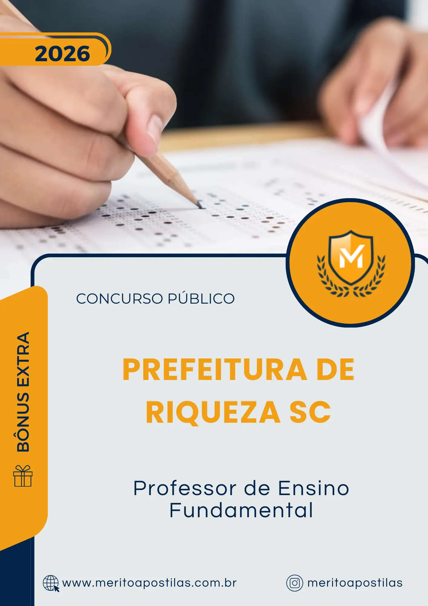 Apostila Professor de Ensino Fundamental Prefeitura de Riqueza SC 2026