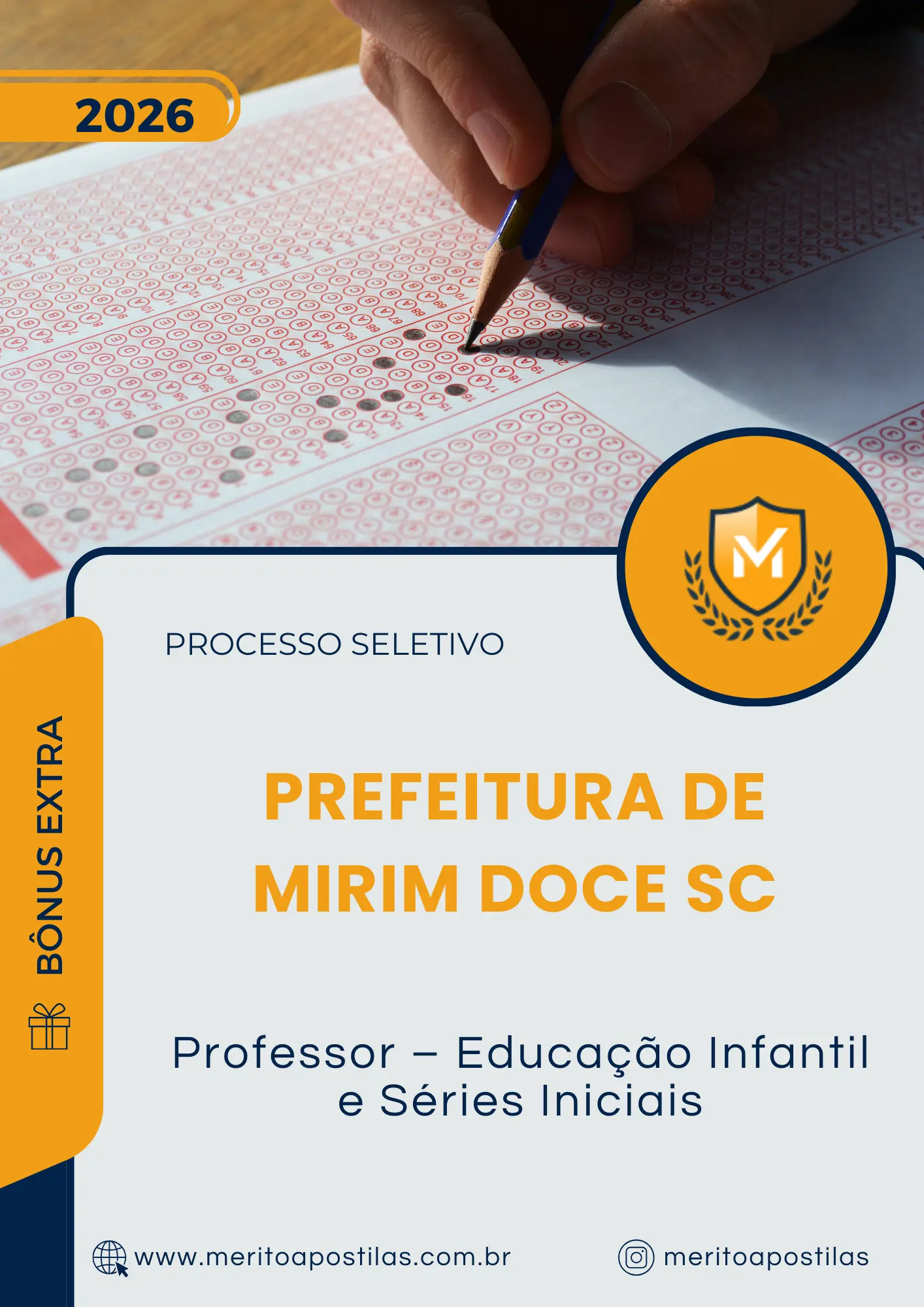 Apostila Professor Educação Infantil e Séries Iniciais Prefeitura de Mirim Doce SC 2026