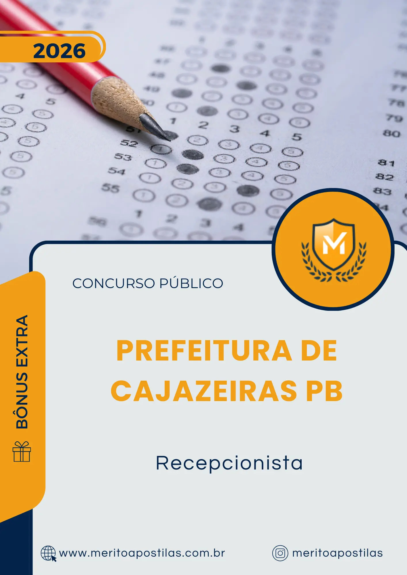 Apostila Recepcionista Prefeitura de Cajazeiras PB 2026