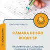 Apostila Assistente de Licitações Compras e Contratos Câmara de São Roque SP 2026