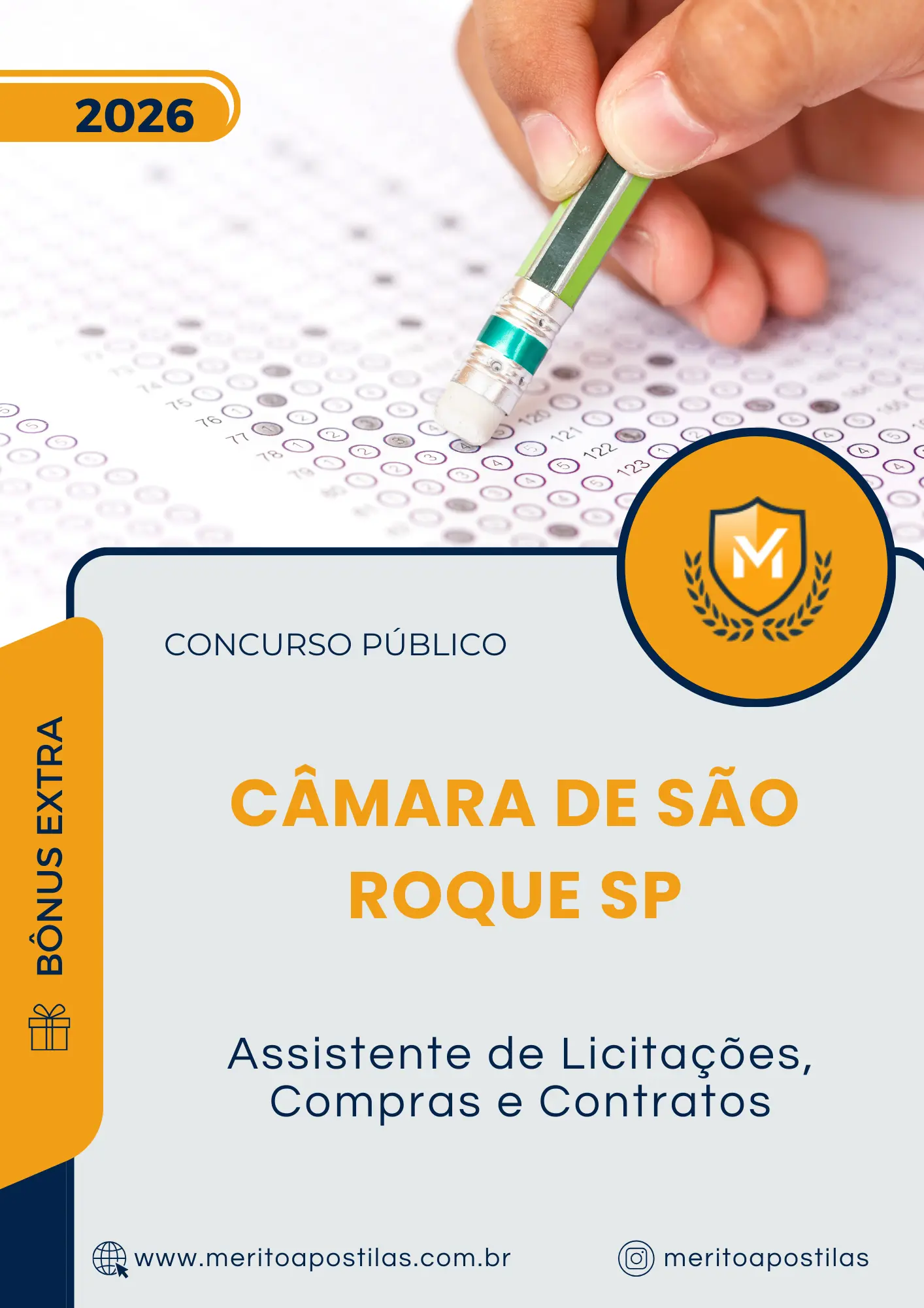 Apostila Assistente de Licitações Compras e Contratos Câmara de São Roque SP 2026