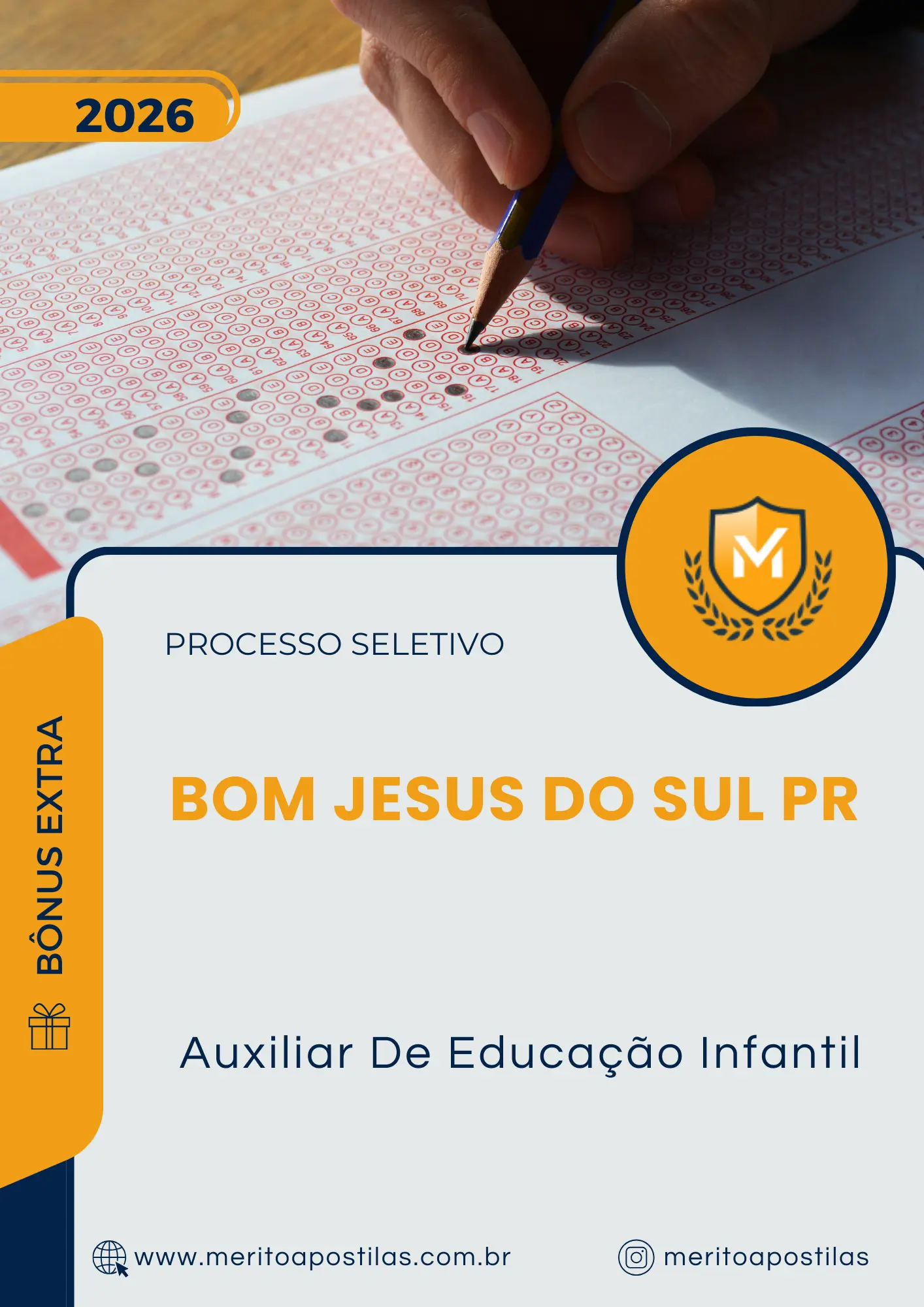 Apostila Auxiliar De Educação Infantil Prefeitura de Bom Jesus do Sul PR 2026