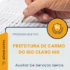 Apostila Auxiliar De Serviços Gerais Prefeitura de Carmo do Rio Claro MG 2026