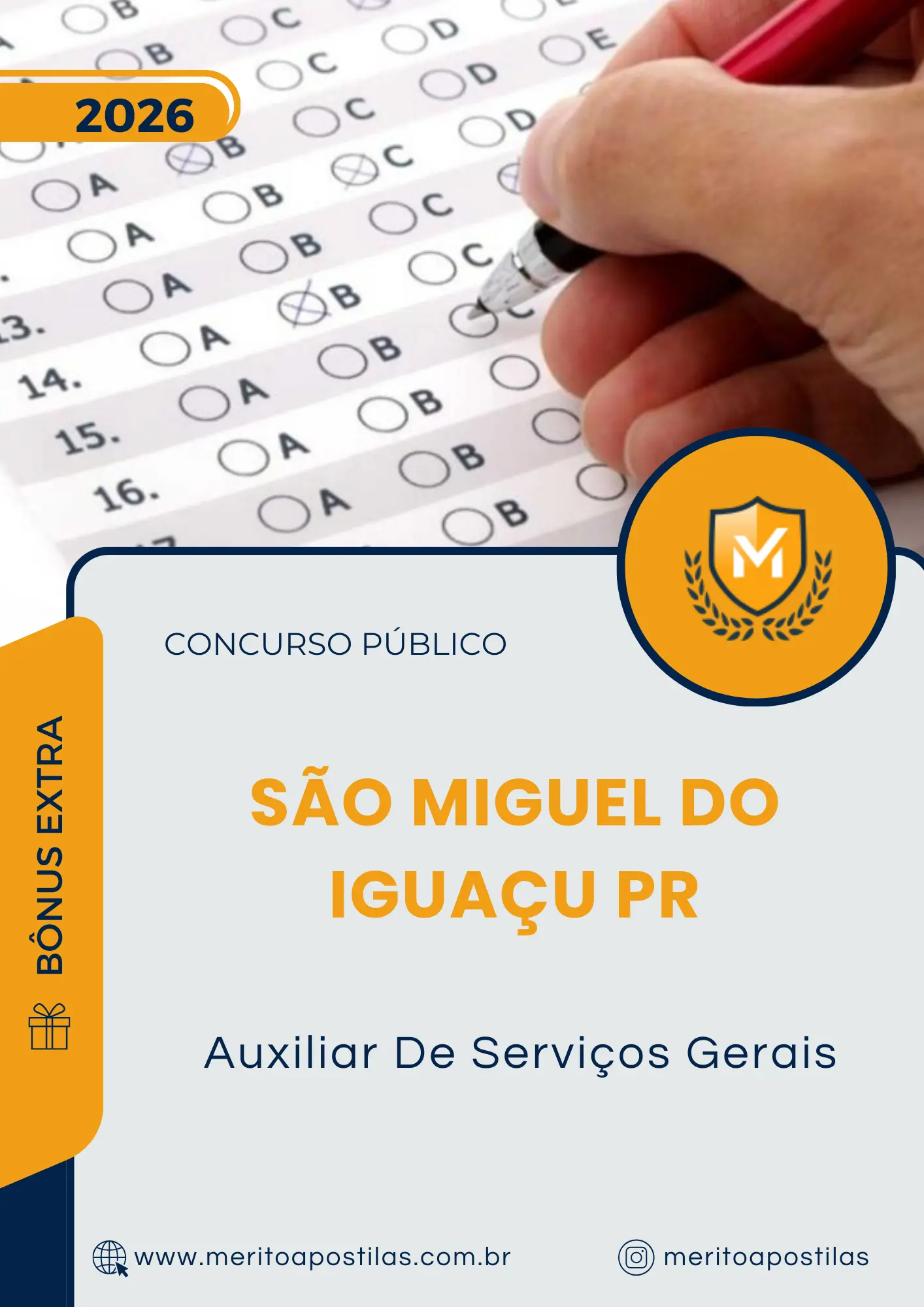 Apostila Auxiliar De Serviços Gerais Câmara de São Miguel do Iguaçu PR 2026