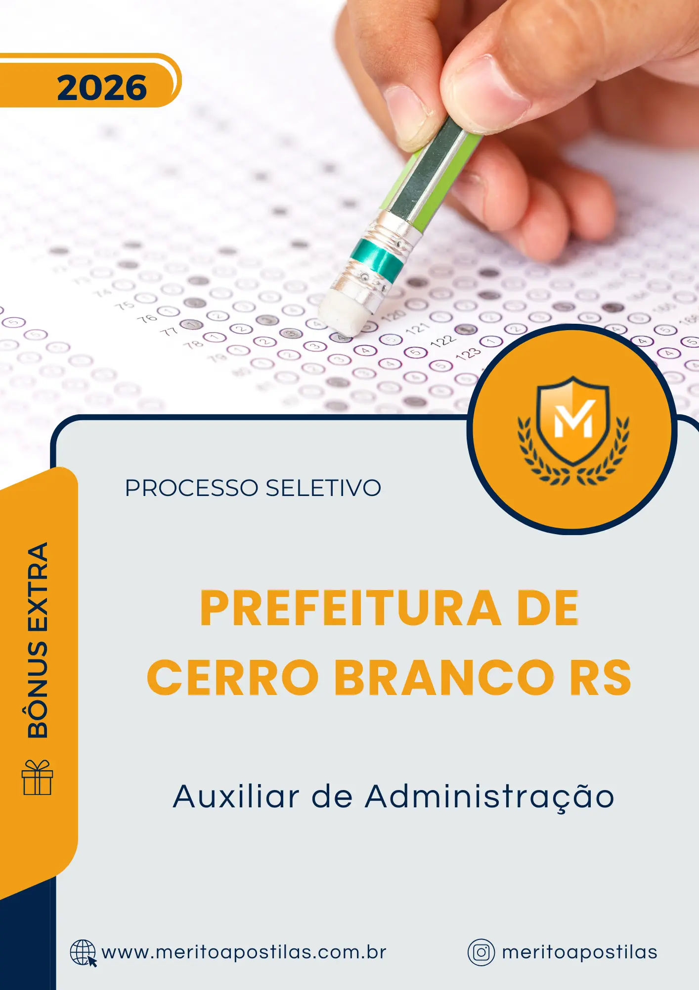 Apostila Auxiliar de Administração Prefeitura de Cerro Branco RS 2026
