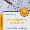 Apostila Auxiliar de Serviços Gerais Prefeitura de Santa Terezinha de Itaipu PR 2026