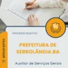 Apostila Auxiliar de Serviços Gerais Prefeitura de Serrolândia BA 2026