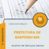 Apostila Auxiliar de Serviços Gerais Prefeitura de Baependi MG 2026