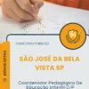 Apostila Coordenador Pedagógico De Educação Infantil C P Prefeitura de São José da Bela Vista SP 2026