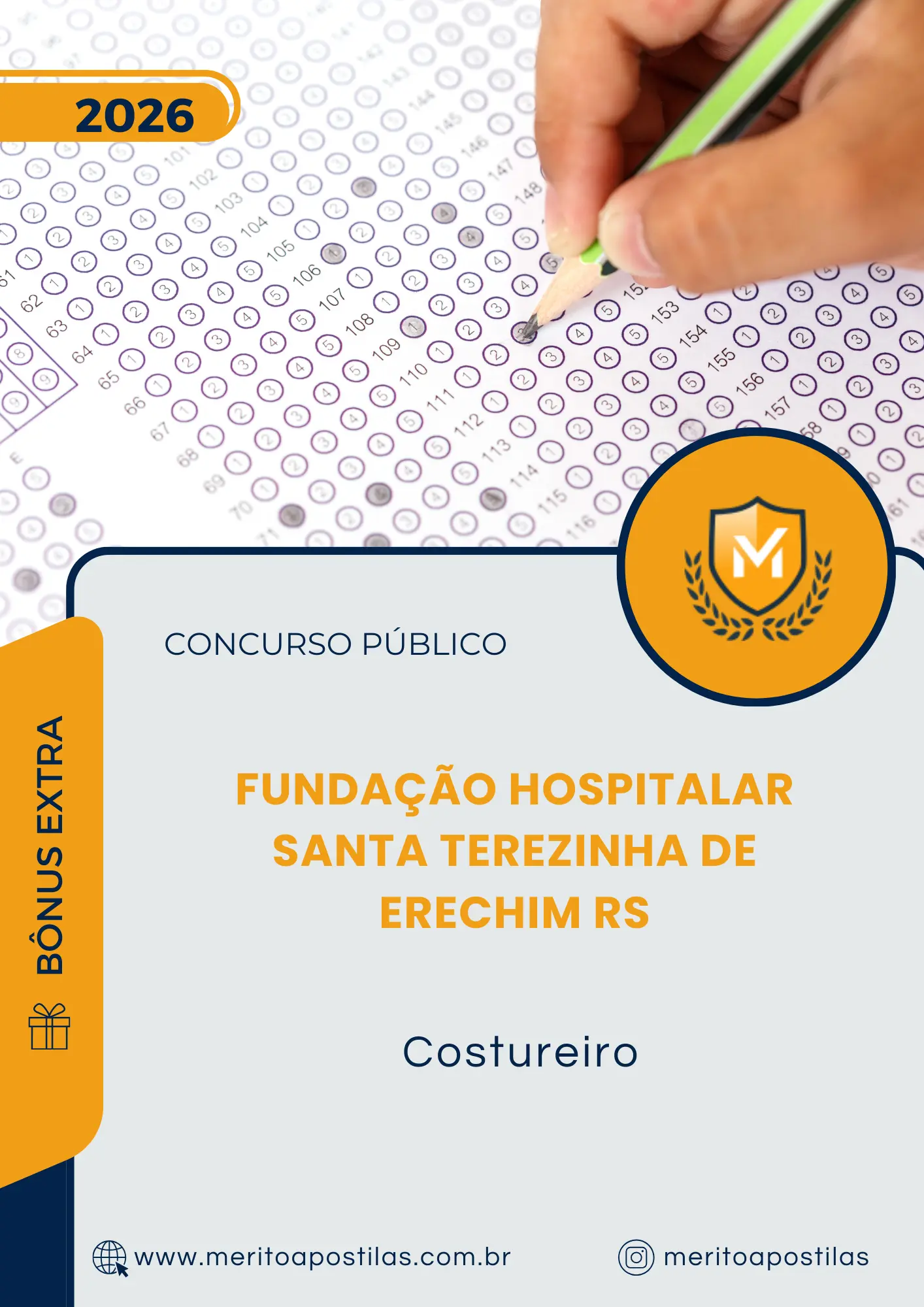 Apostila Costureiro Fundação Hospitalar Santa Terezinha de Erechim RS 2026