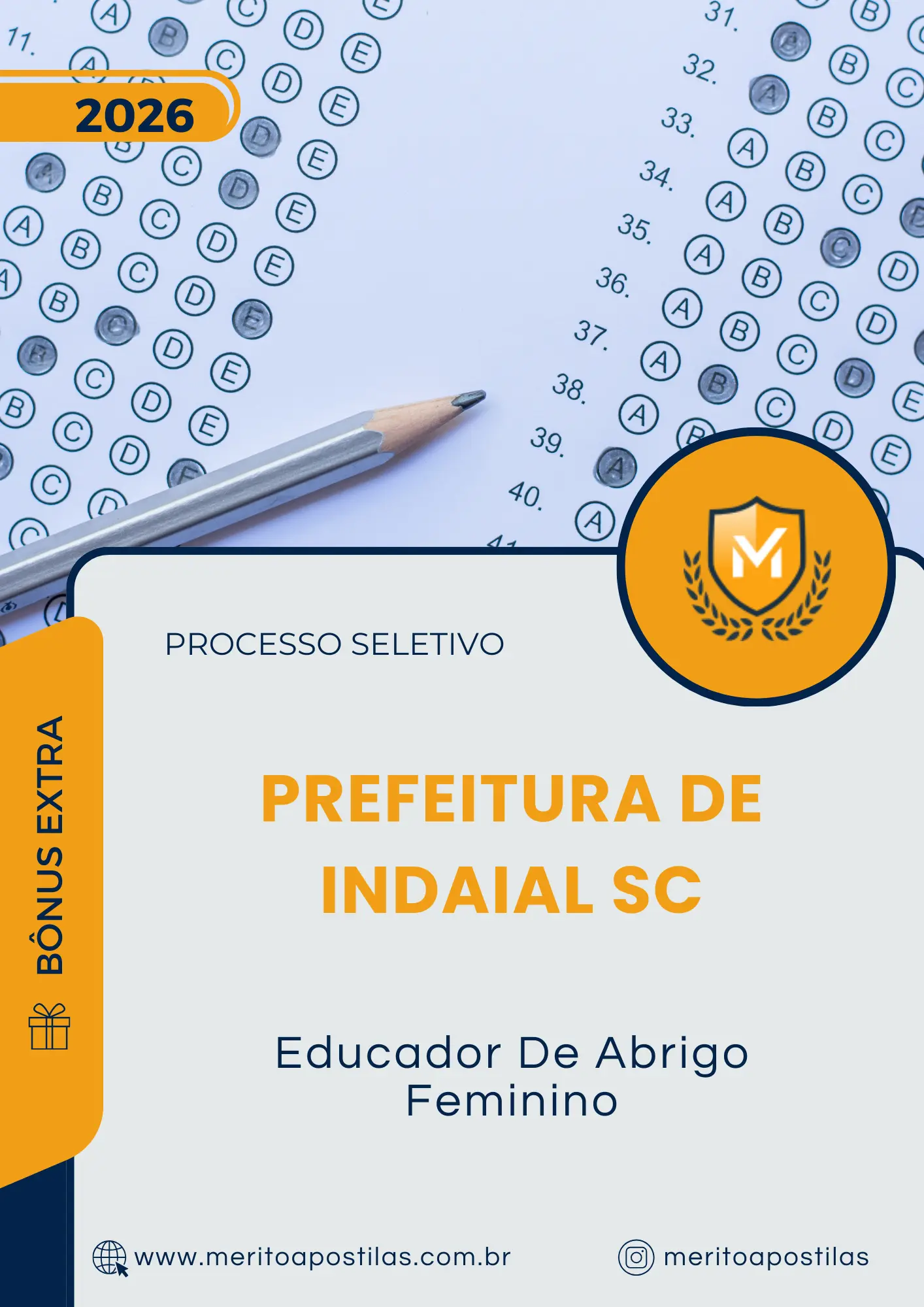 Apostila Educador De Abrigo Feminino Prefeitura de Indaial SC 2026