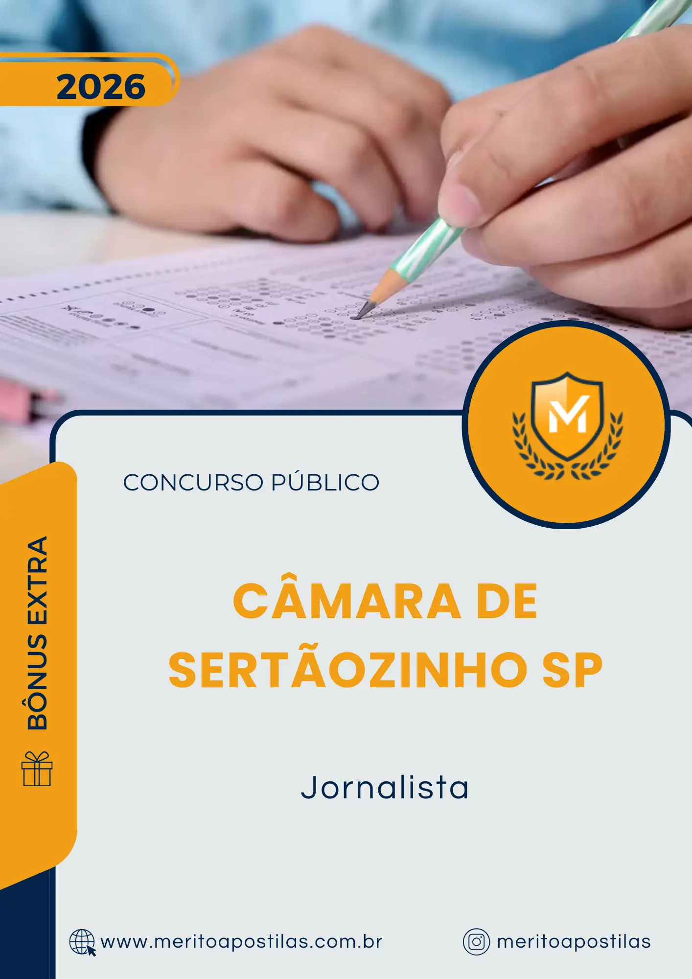 Apostila Jornalista Câmara de Sertãozinho SP 2026