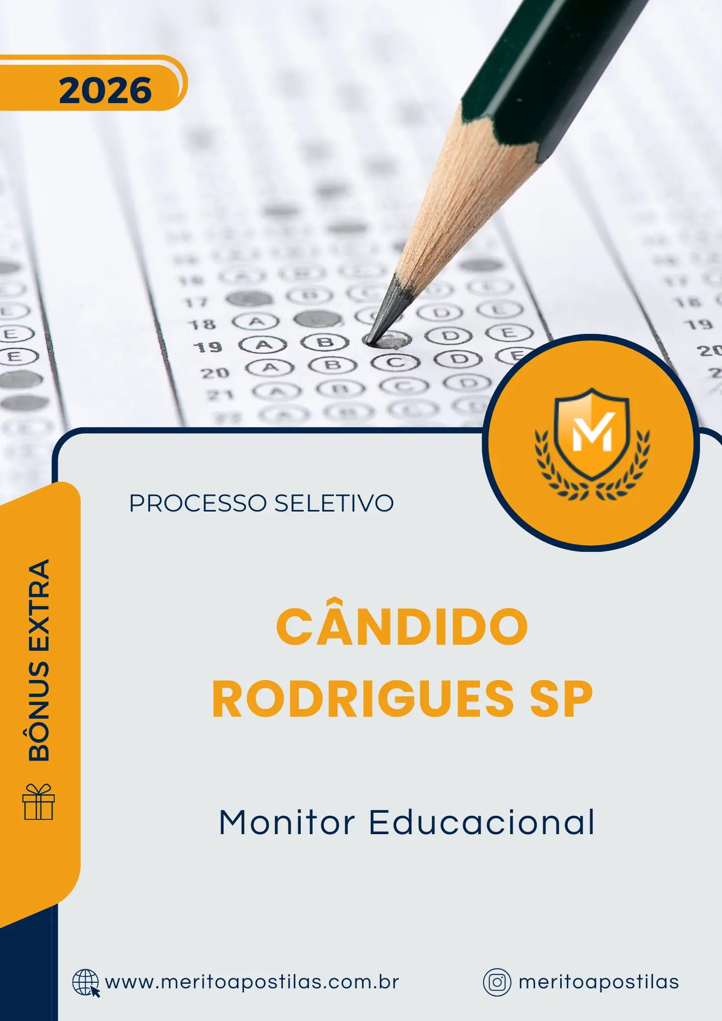 Apostila Monitor Educacional Prefeitura de Cândido Rodrigues SP 2026