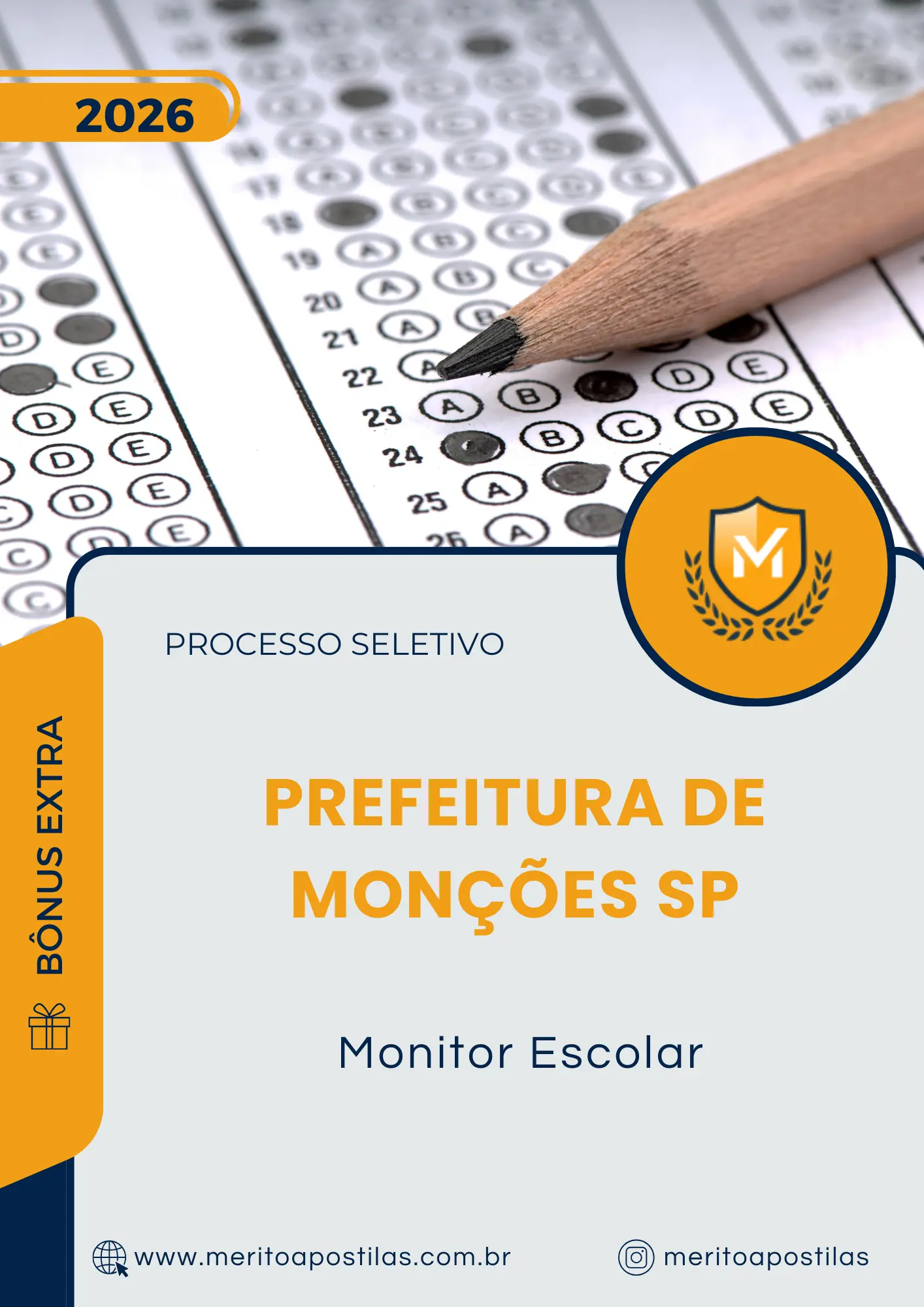 Apostila Monitor Escolar Prefeitura de Monções SP 2026
