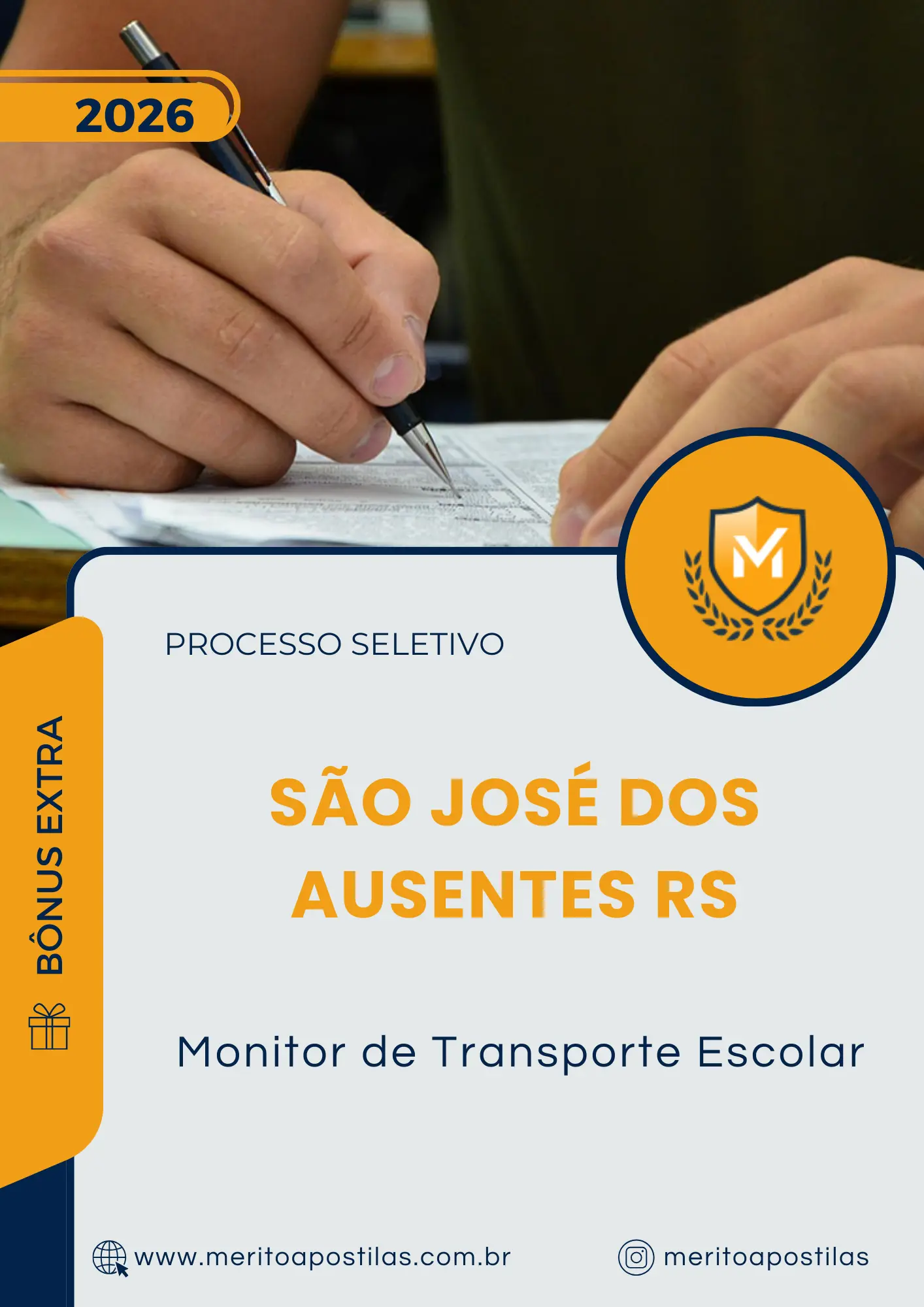 Apostila Monitor de Transporte Escolar Prefeitura de São José dos Ausentes RS 2026