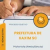 Apostila Motorista Ambulância Prefeitura de Xaxim SC 2026