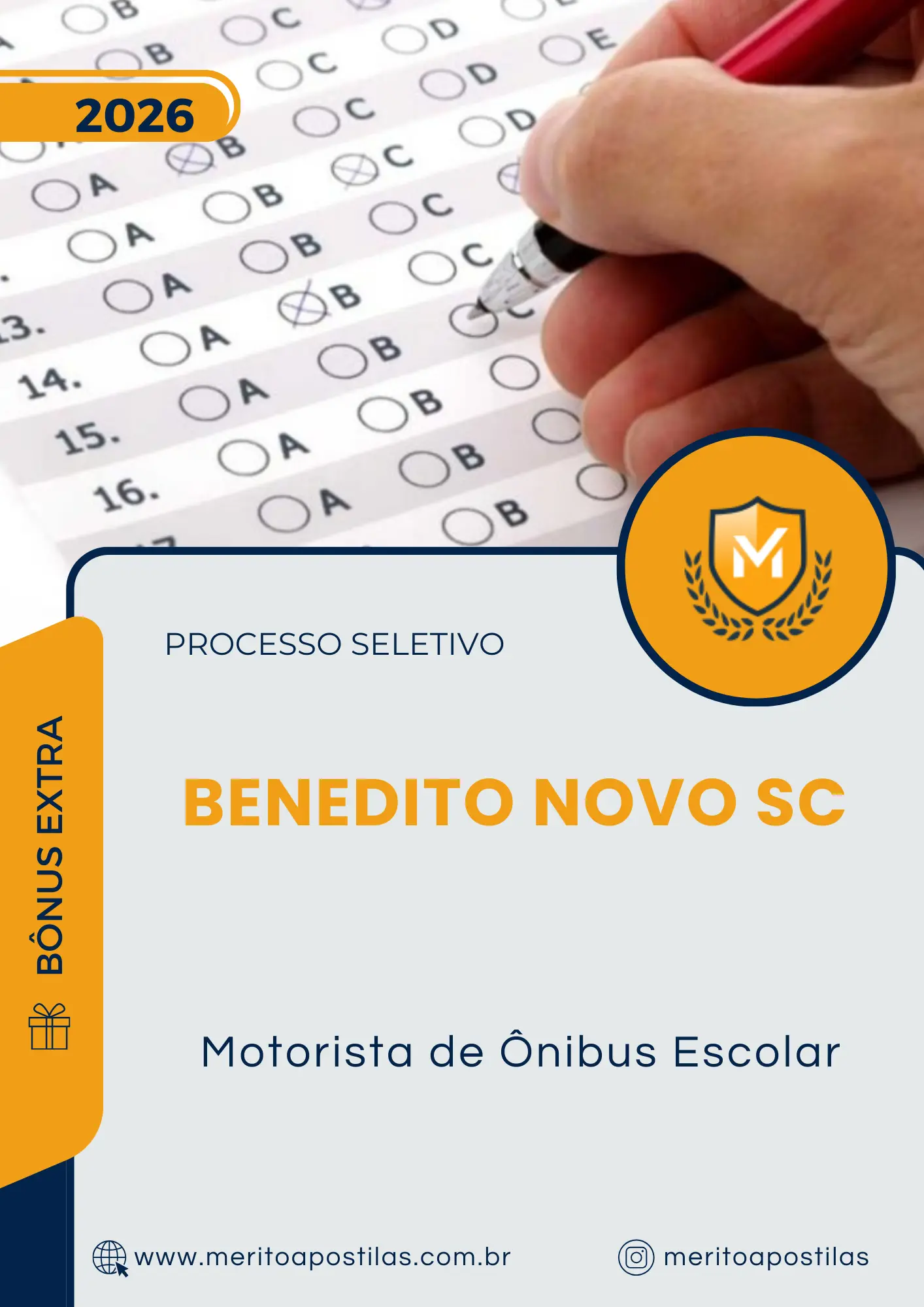 Apostila Motorista de Ônibus Escolar Prefeitura de Benedito Novo SC 2026