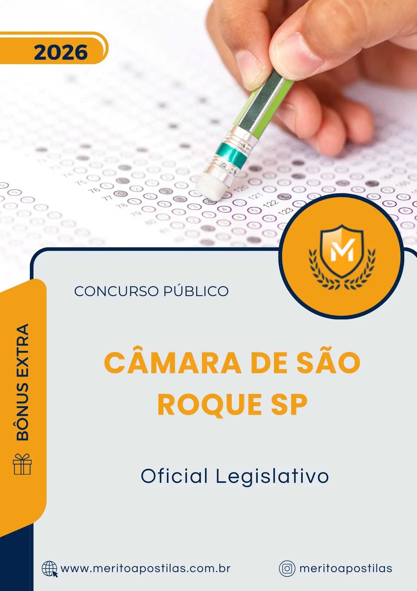 Apostila Oficial Legislativo Câmara de São Roque SP 2026