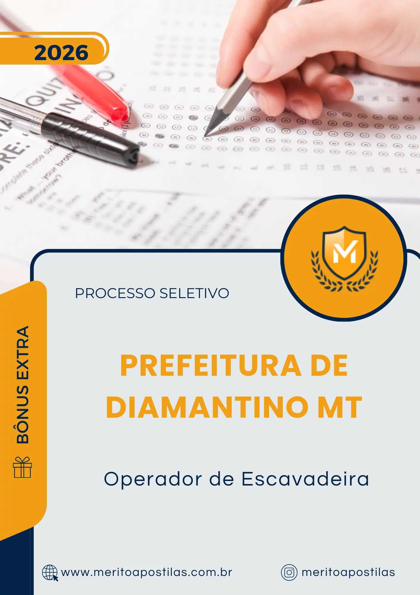 Apostila Operador de Escavadeira Prefeitura de Diamantino MT 2026