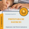 Apostila Operador de Motoniveladora Prefeitura de Xaxim SC 2026