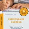 Apostila Operador de Rolo Compactador Prefeitura de Xaxim SC 2026
