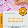 Apostila Professor De Educação Básica II Matemática Prefeitura de Ituverava SP 2026